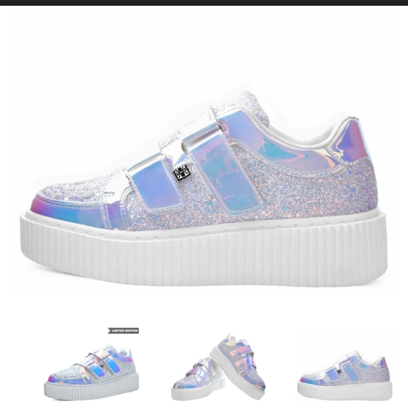 T.U.K Shoes Tuk Iridescent Double Velcro Casbah Creeper Poshmark